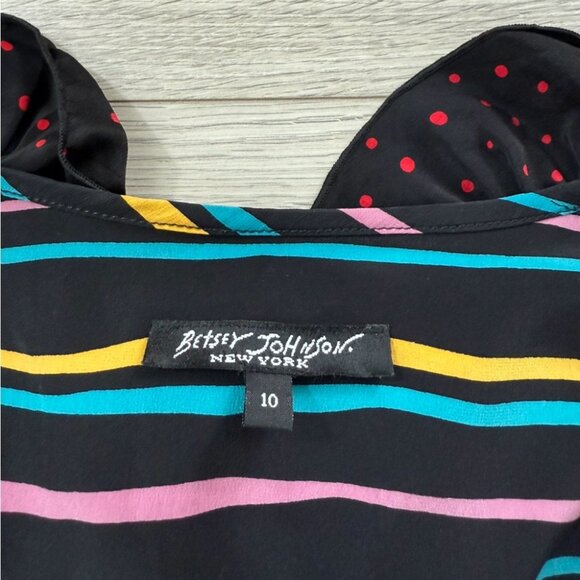 Betsey Johnson New York Vintage 90s Silk Floral Long Sleeve Dress - Picture 8 of 12